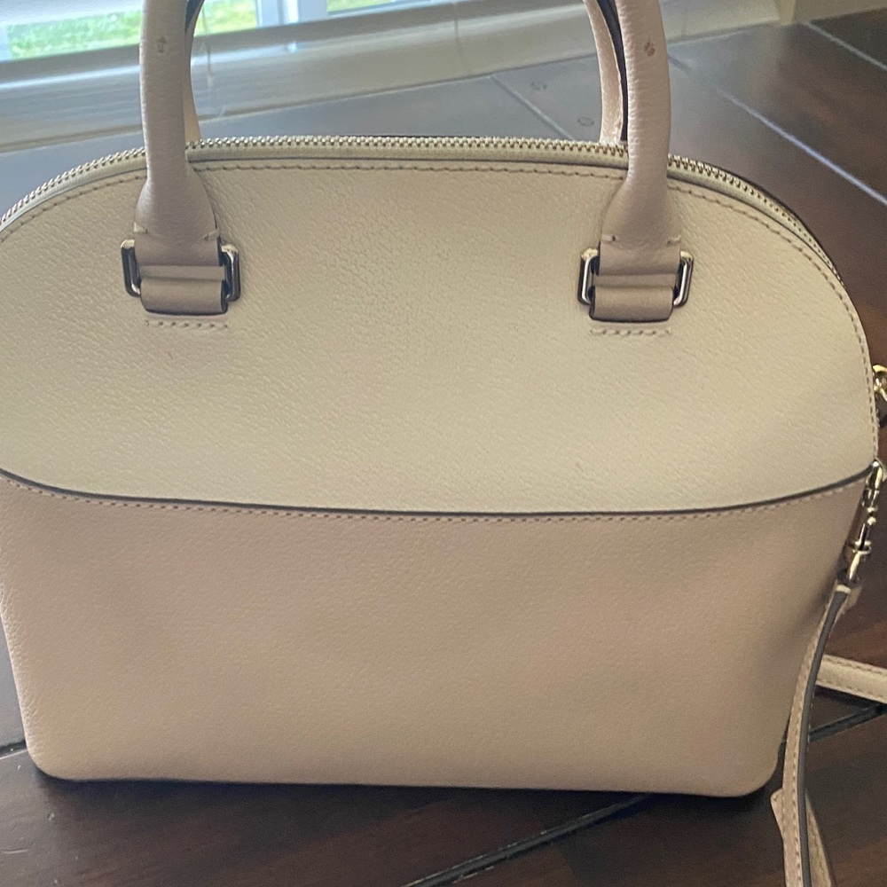 kate spade Cream Dome Satchel with Crossbody Strap and Gold Hardware - Picture 4 of 5